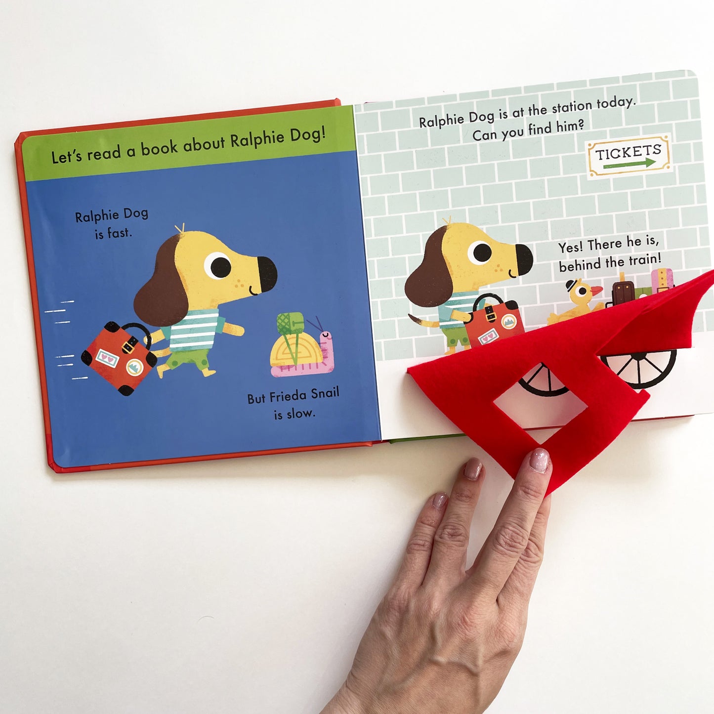A Book About Ralphie Dog at the station